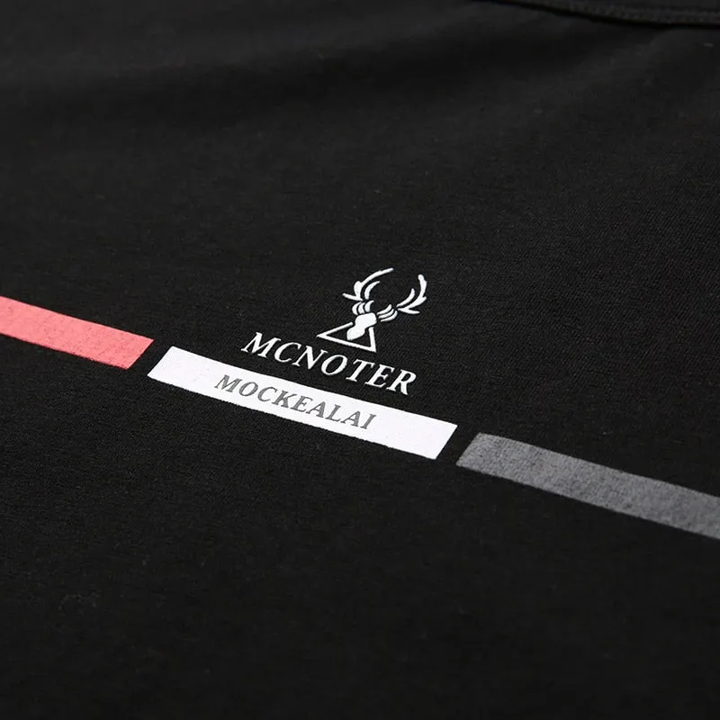 2019 New Fashion Brand Tshirt Mens Slim Fit Print High Quality Trends Street Wear Tops Korean Long Sleeve Tee Men Clothes