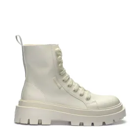 3051 ALPINA APEX HIGH VEGAN MATERIAL - Ankle Boots - Laced - Woman - TOTAL BEIGE NATURAL
