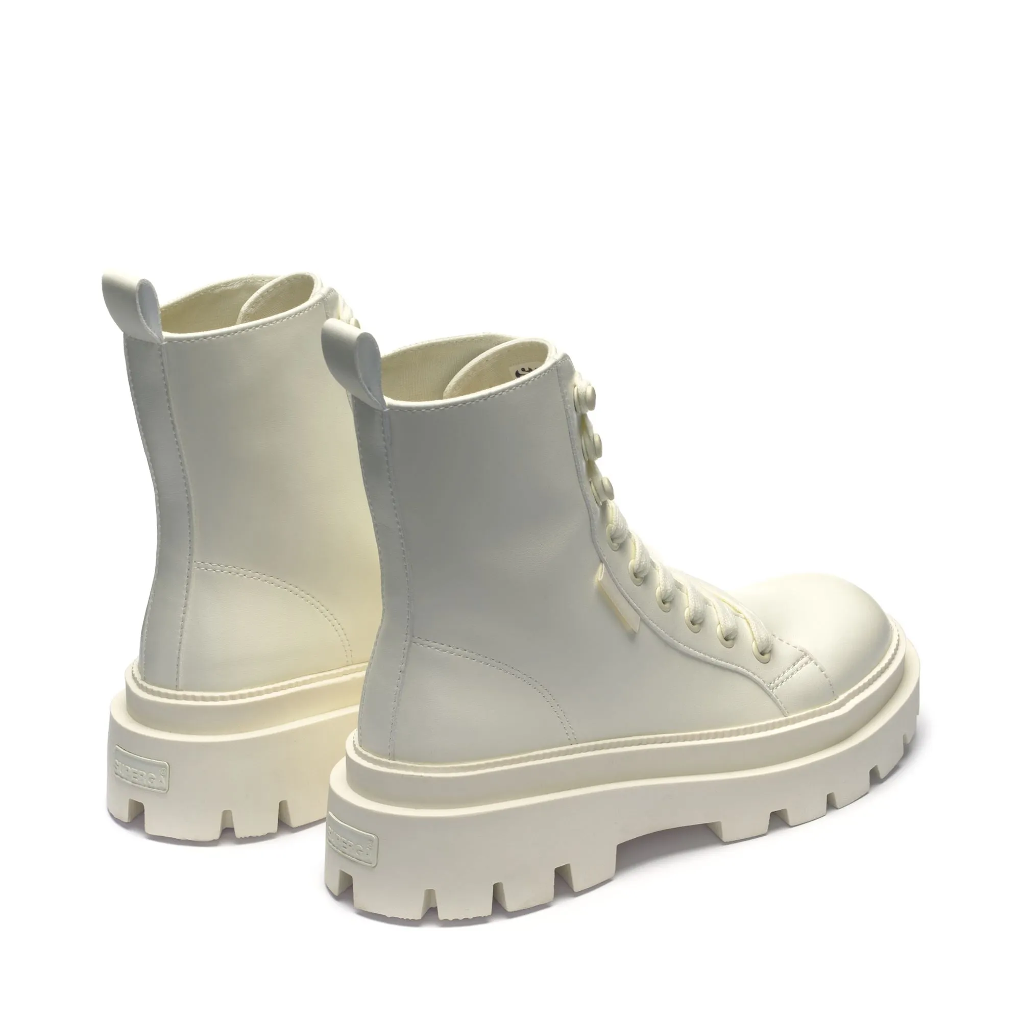3051 ALPINA APEX HIGH VEGAN MATERIAL - Ankle Boots - Laced - Woman - TOTAL BEIGE NATURAL