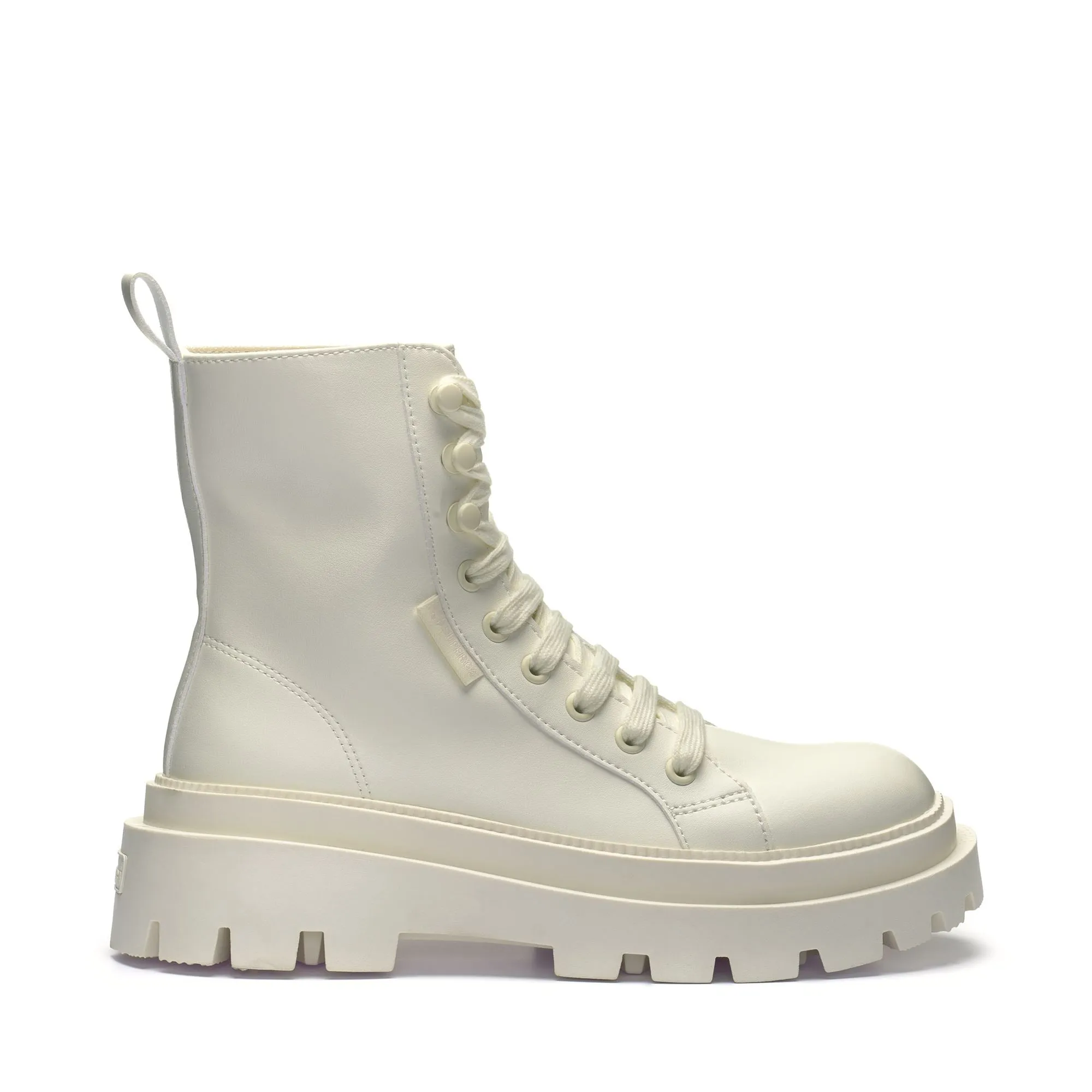 3051 ALPINA APEX HIGH VEGAN MATERIAL - Ankle Boots - Laced - Woman - TOTAL BEIGE NATURAL