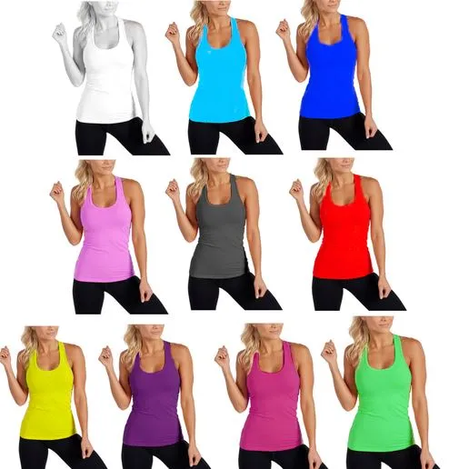 6-Pack: Women's Solid Smooth Assorted Tank Tops