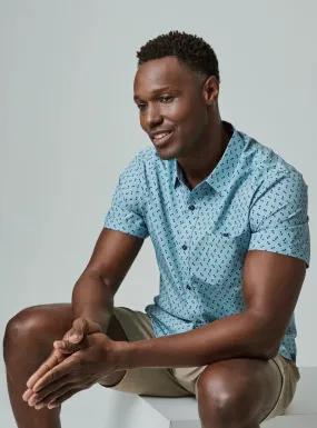 7 Diamonds Masone Short Sleeve Shirt In Seafoam
