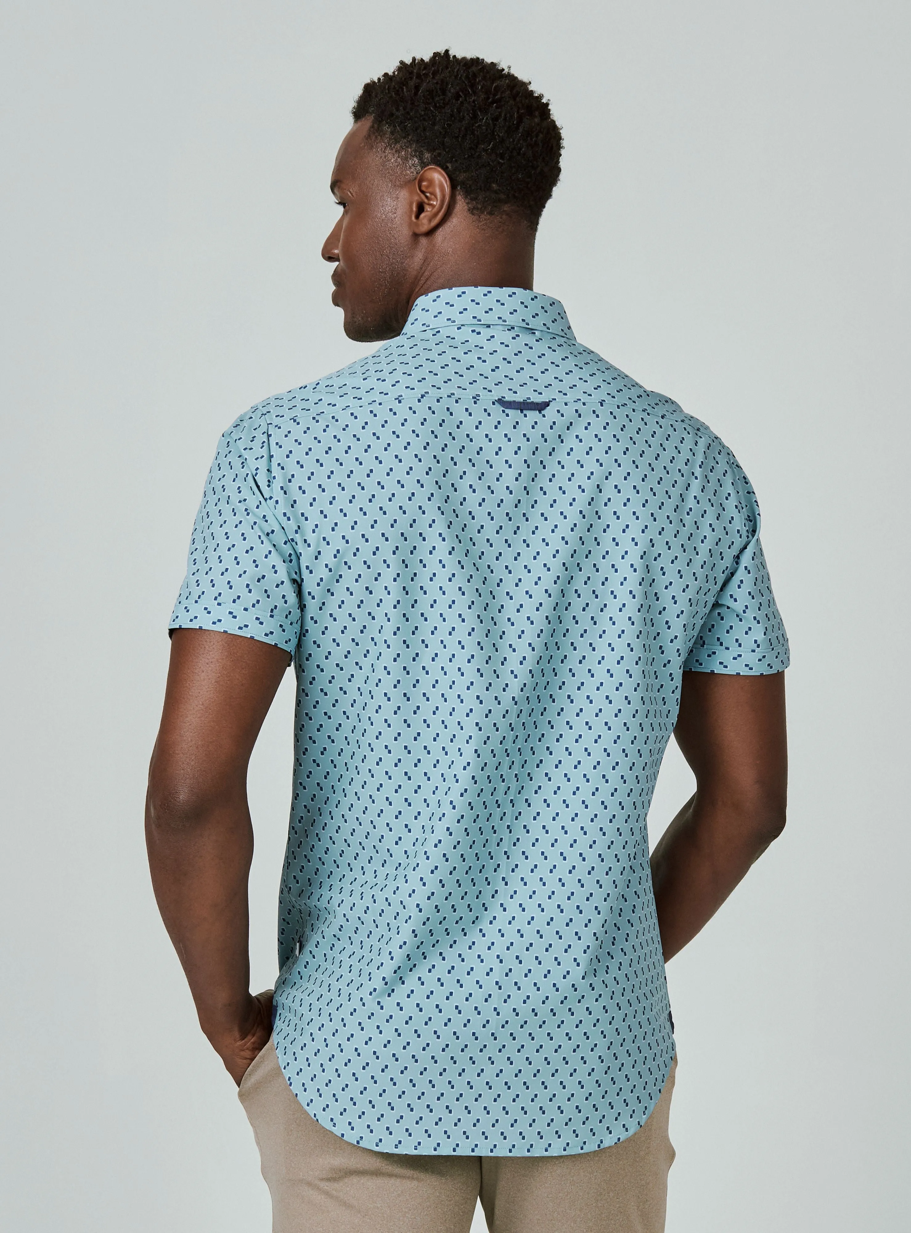 7 Diamonds Masone Short Sleeve Shirt In Seafoam