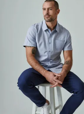 7 Diamonds Toledo Short Sleeve Shirt In Light Blue
