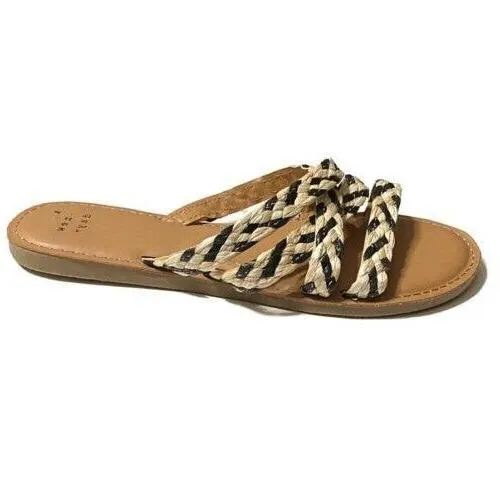 A new day women's Black And tan Lalli slide on sandals