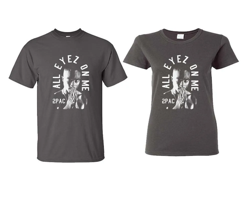 All Eyes On Me Unisex Couple Matching T-Shirts – Classic Cotton Short Sleeve Shirts Sold Separately for Men & Women