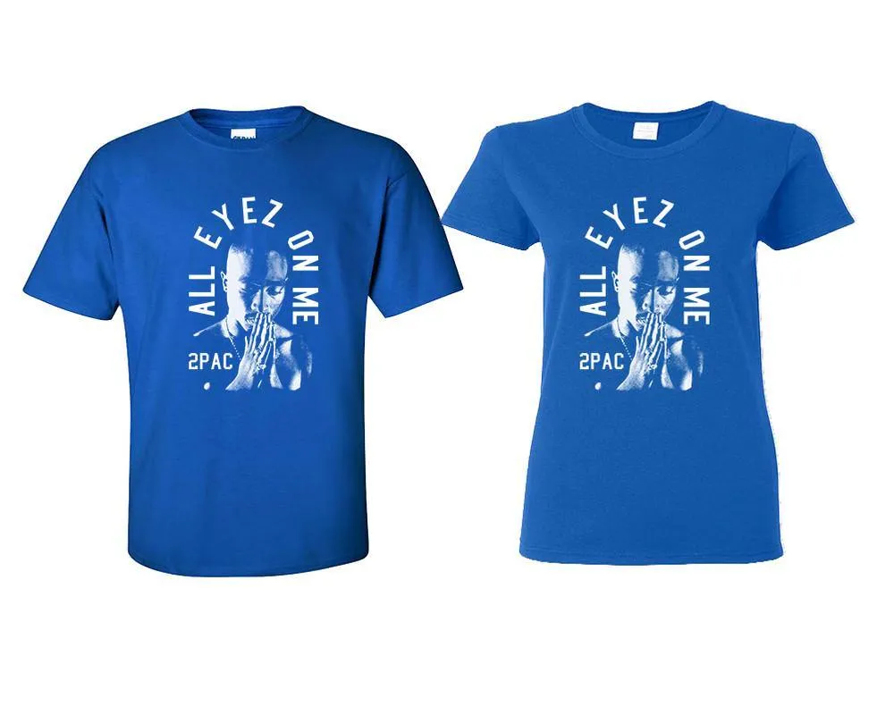 All Eyes On Me Unisex Couple Matching T-Shirts – Classic Cotton Short Sleeve Shirts Sold Separately for Men & Women