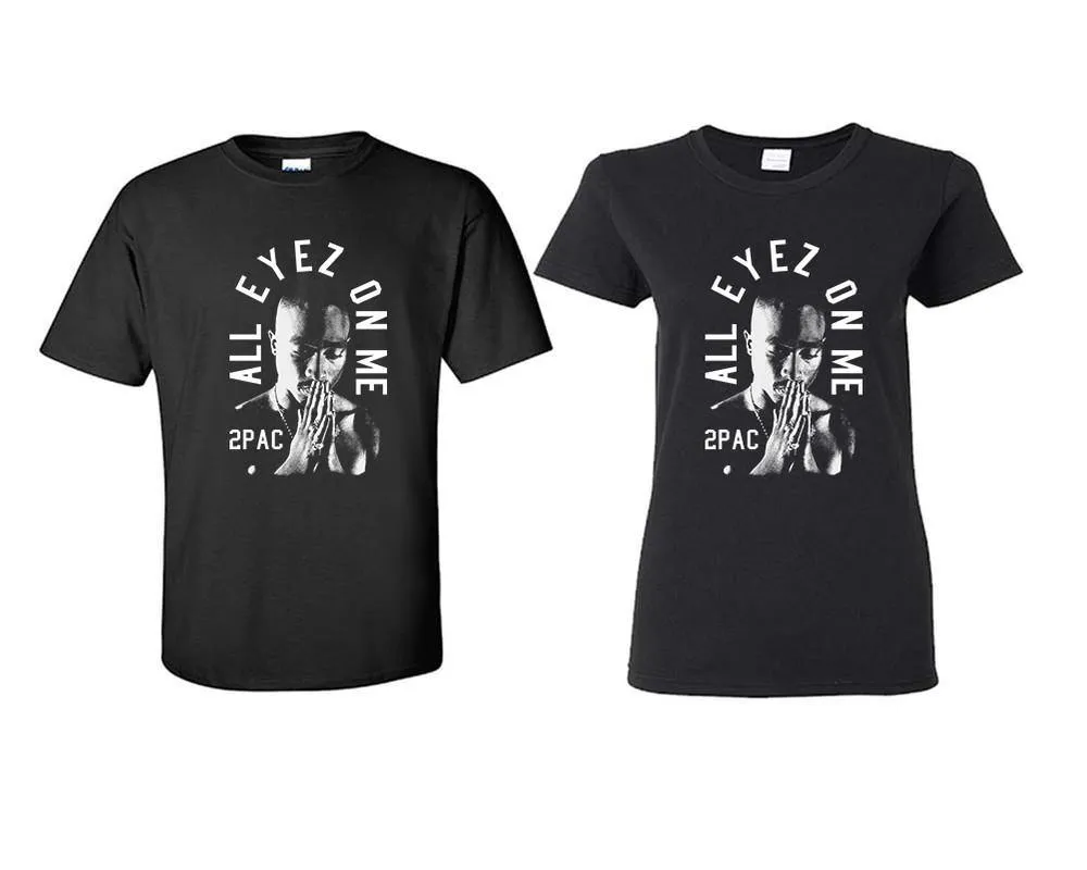 All Eyes On Me Unisex Couple Matching T-Shirts – Classic Cotton Short Sleeve Shirts Sold Separately for Men & Women