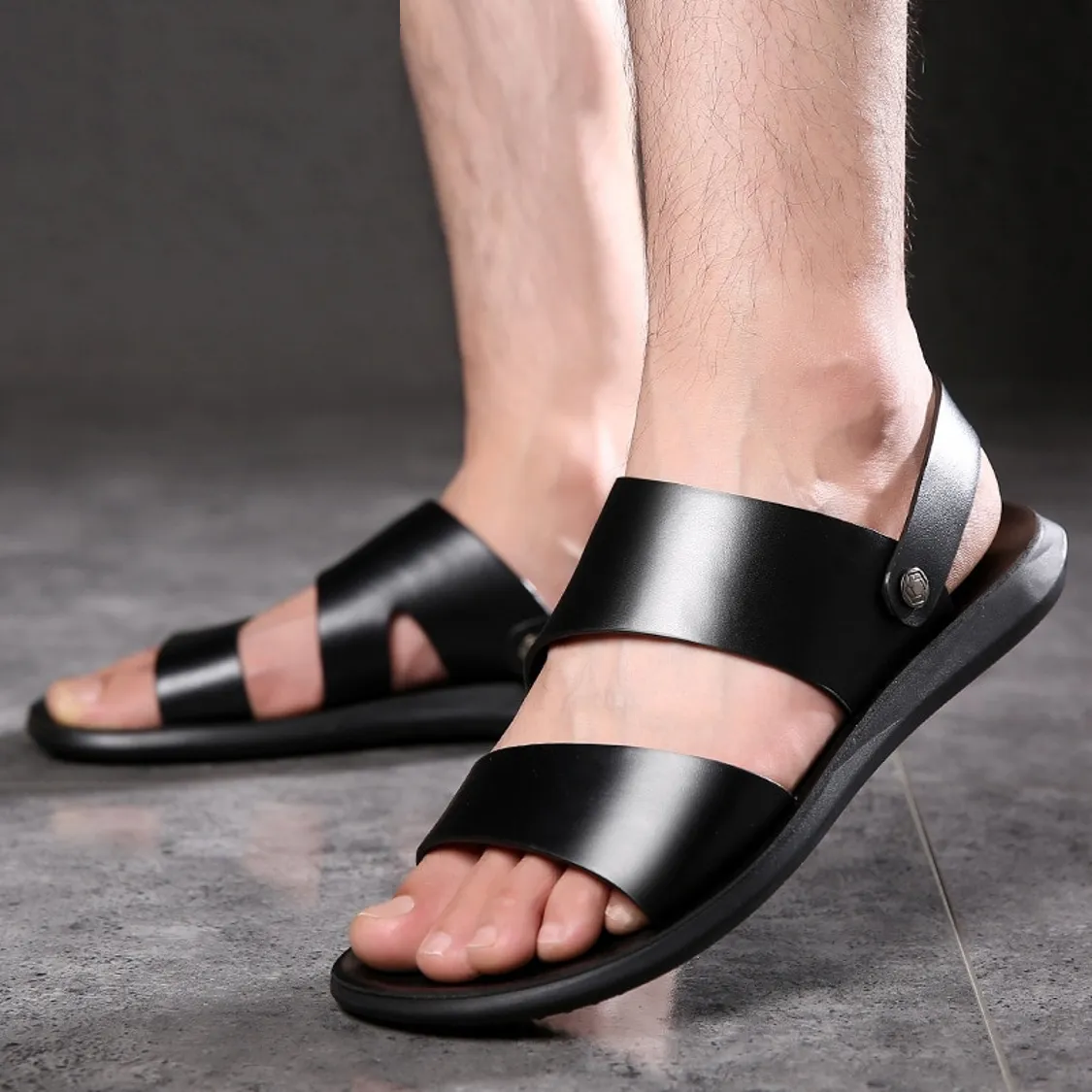 ArmoredStride™ - Men's Leather Non-Slip Sandals