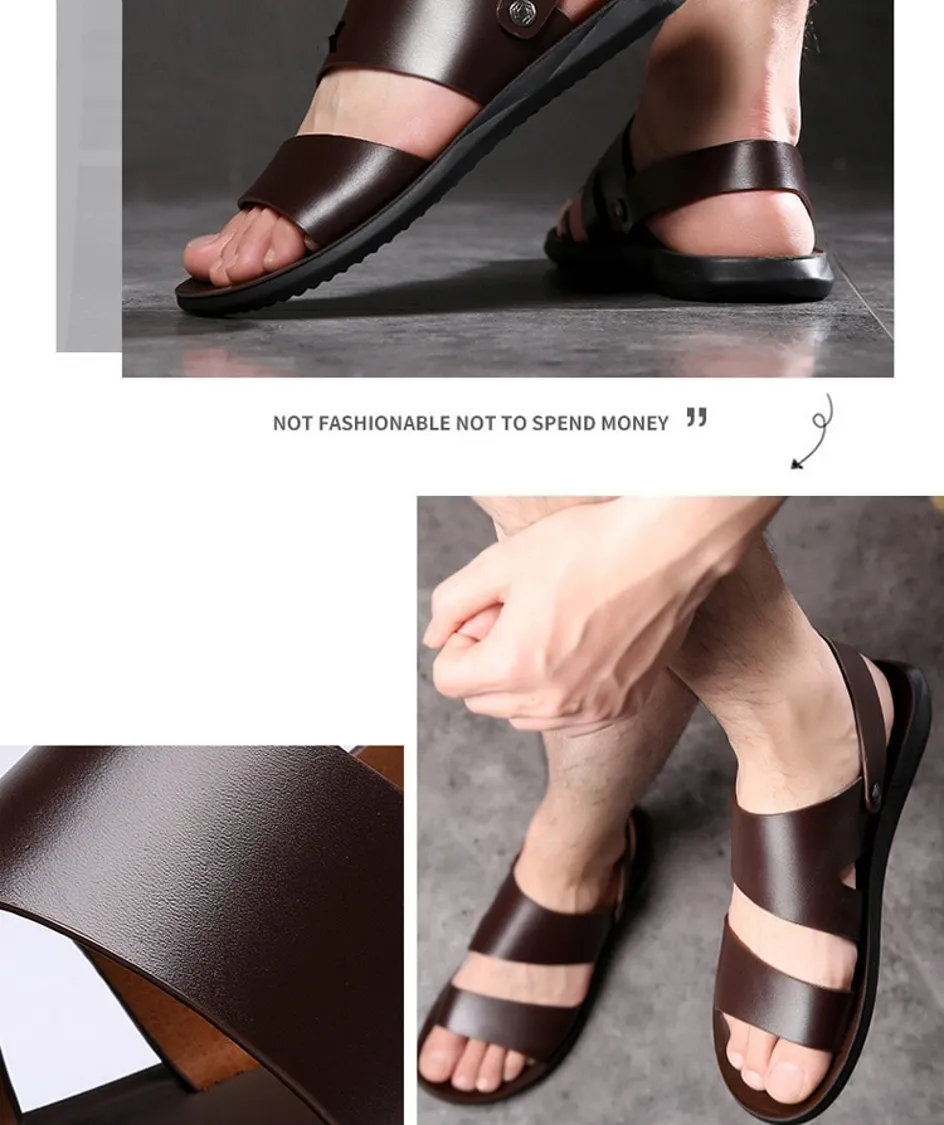 ArmoredStride™ - Men's Leather Non-Slip Sandals