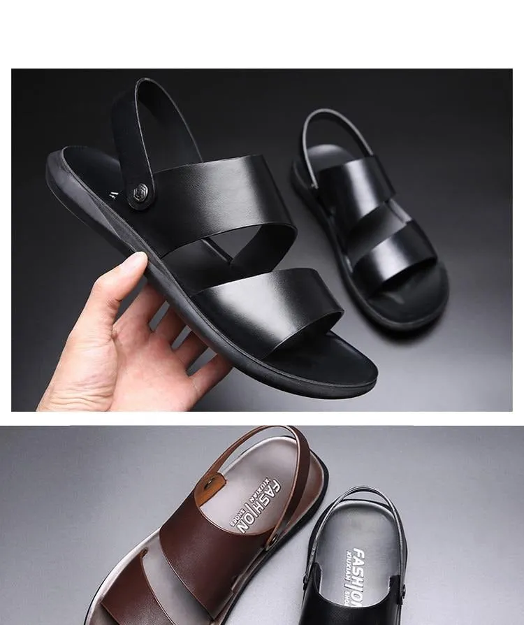ArmoredStride™ - Men's Leather Non-Slip Sandals