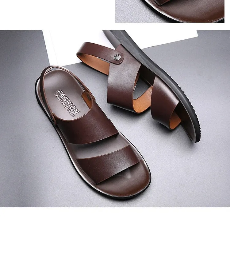 ArmoredStride™ - Men's Leather Non-Slip Sandals