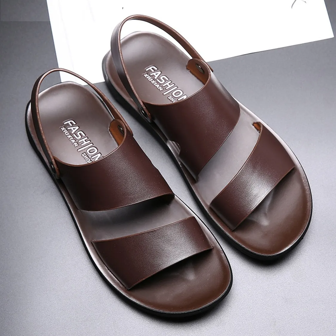 ArmoredStride™ - Men's Leather Non-Slip Sandals