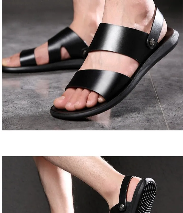 ArmoredStride™ - Men's Leather Non-Slip Sandals