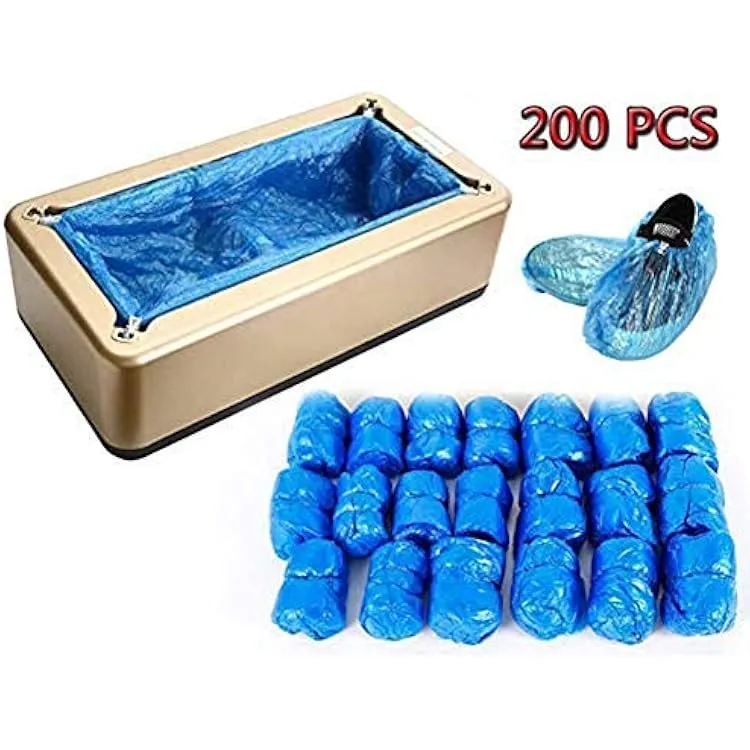 Automatic Shoe Cover Dispenser   200pc Disposable Plastic Shoe Cover