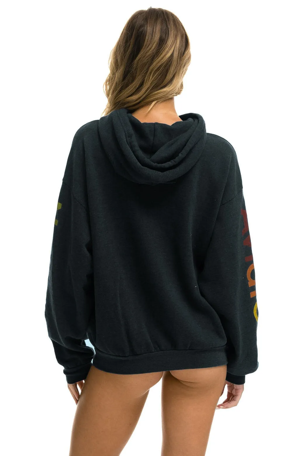 AVIATOR NATION SAN FRANCISCO RELAXED PULLOVER HOODIE - CHARCOAL