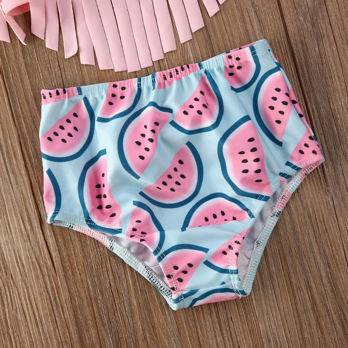 Baby Girl Watermelon Printed 3-Piece Bikini Sets
