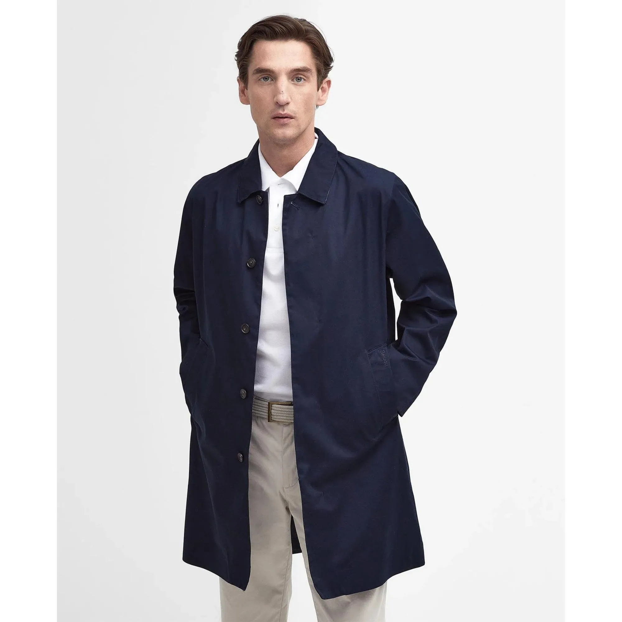 Barbour Rokig Lightweight Waterproof Jacket in Navy/Berwick