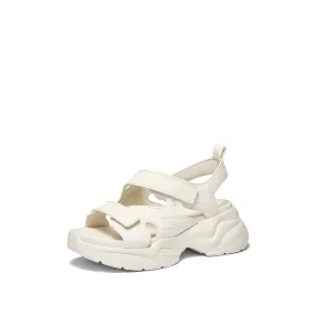 Beige Strappy Sporty Chunky Sandals