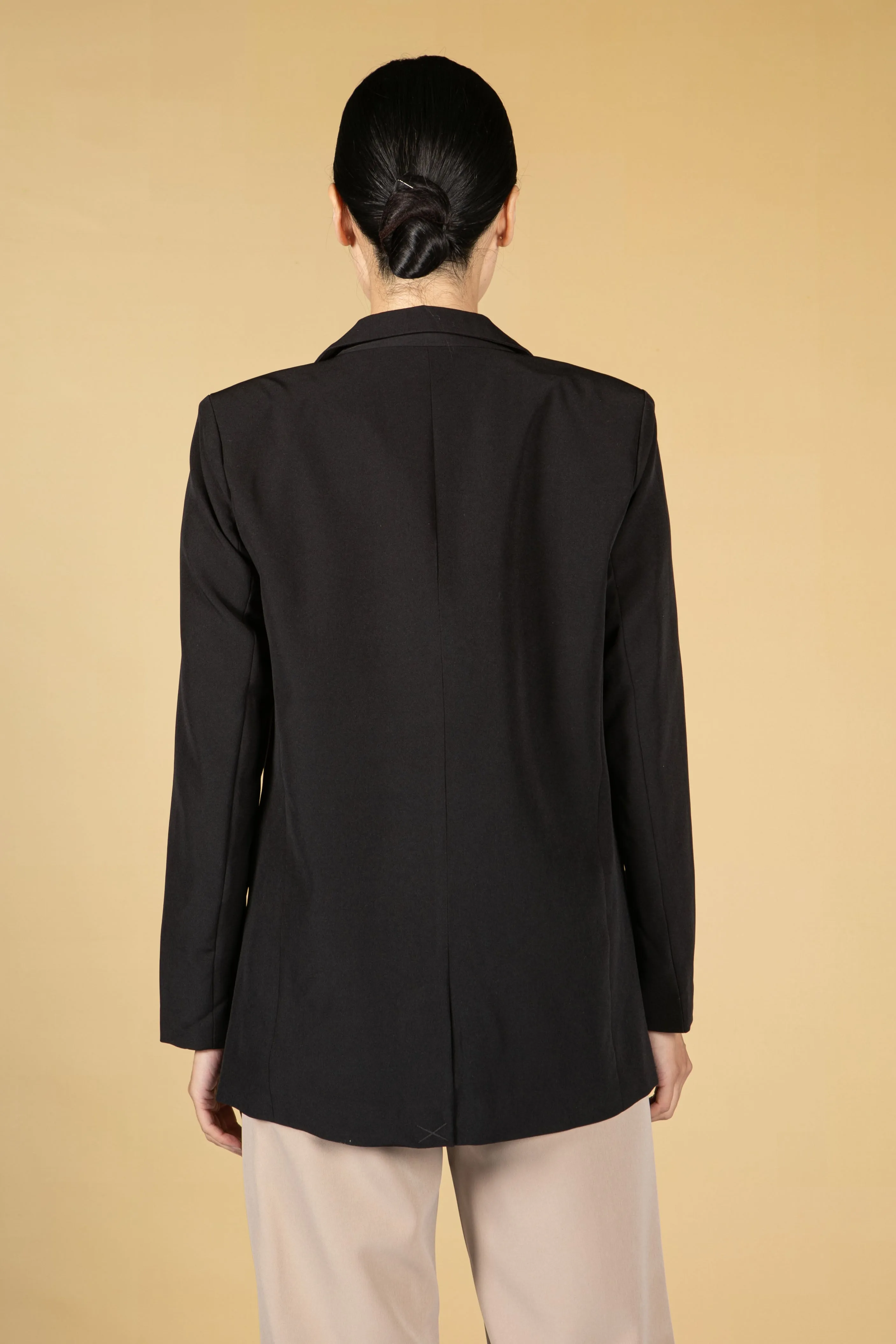 Black Open Blazer