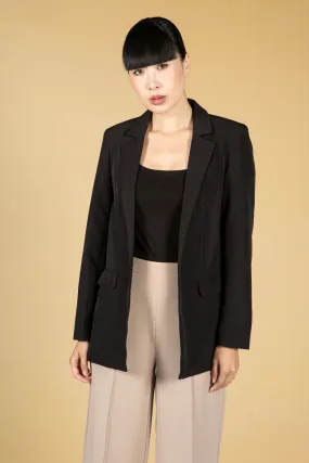 Black Open Blazer