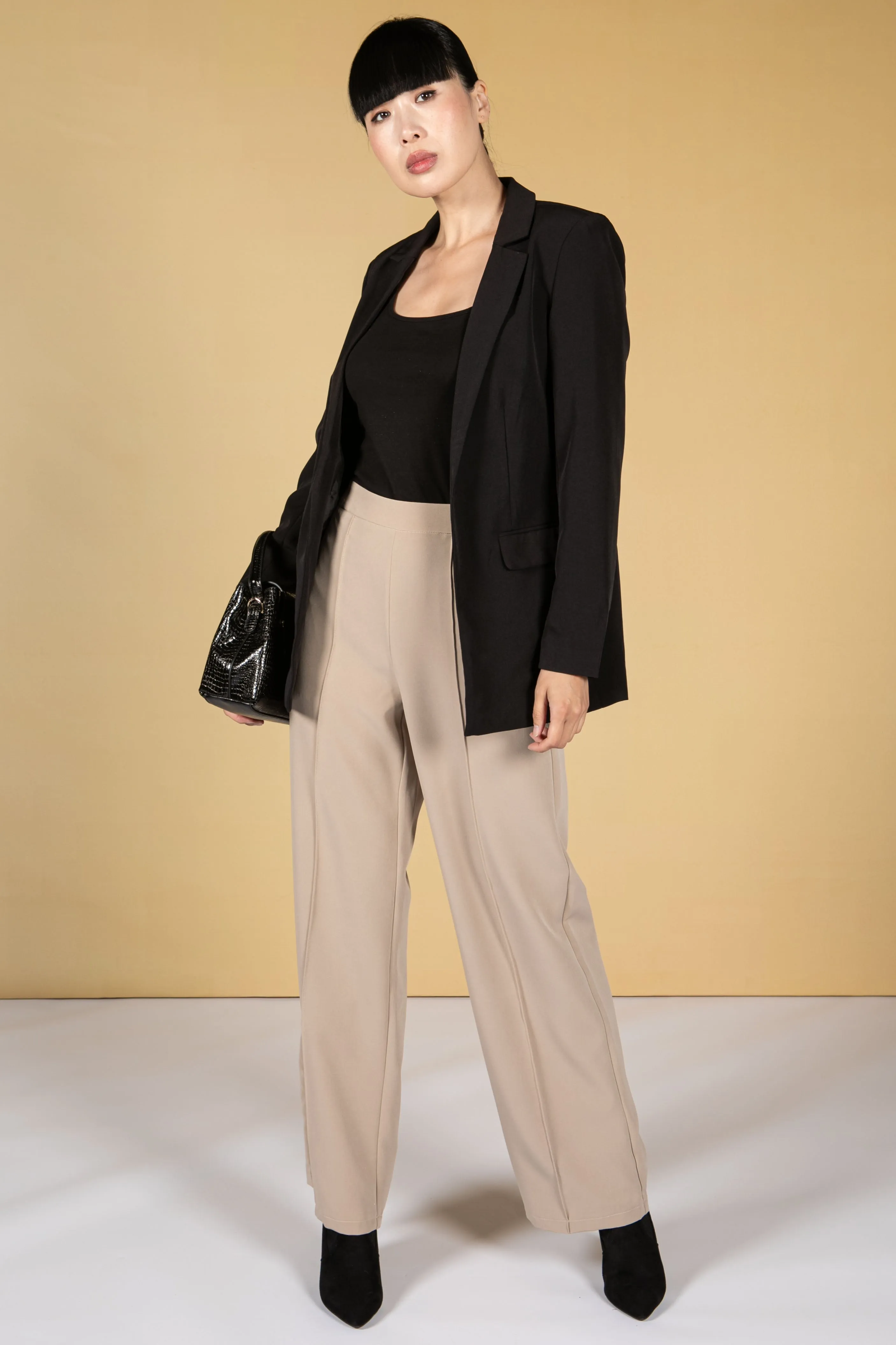 Black Open Blazer