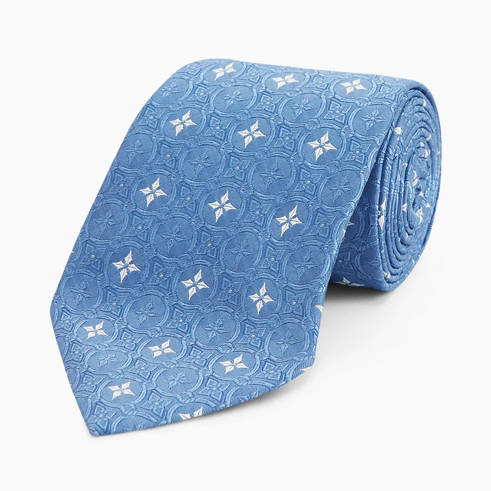 Blue Multi Neat Silk Tie