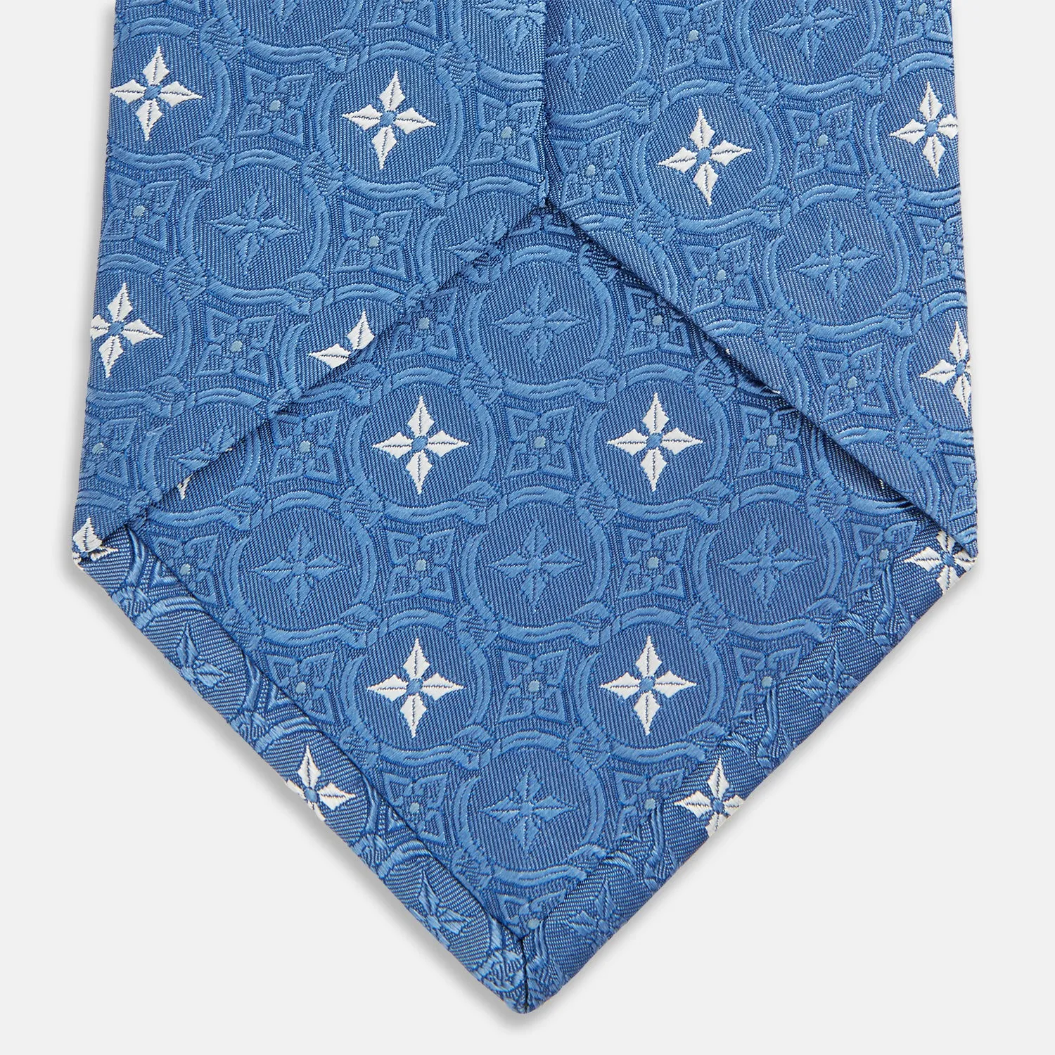 Blue Multi Neat Silk Tie