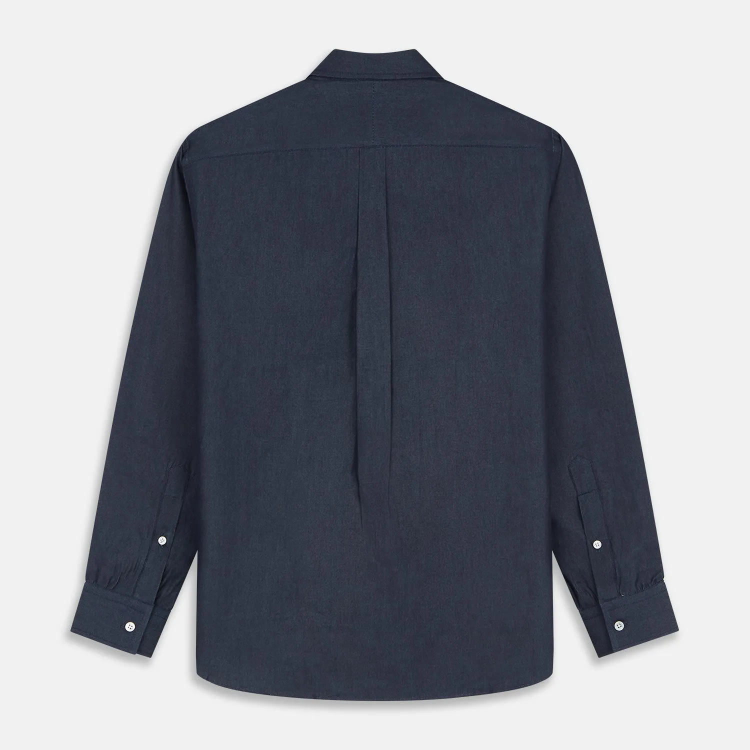 Blue Weekend Fit Finch Shirt With Derby Collar And Chest Pocket