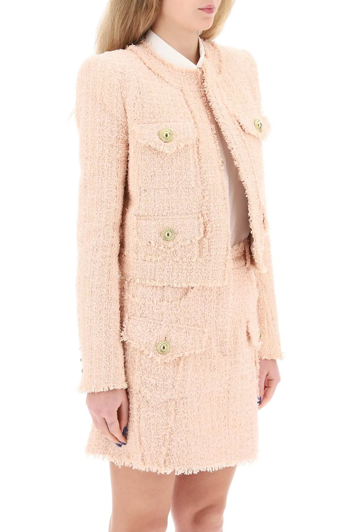 bolero jacket in tweed