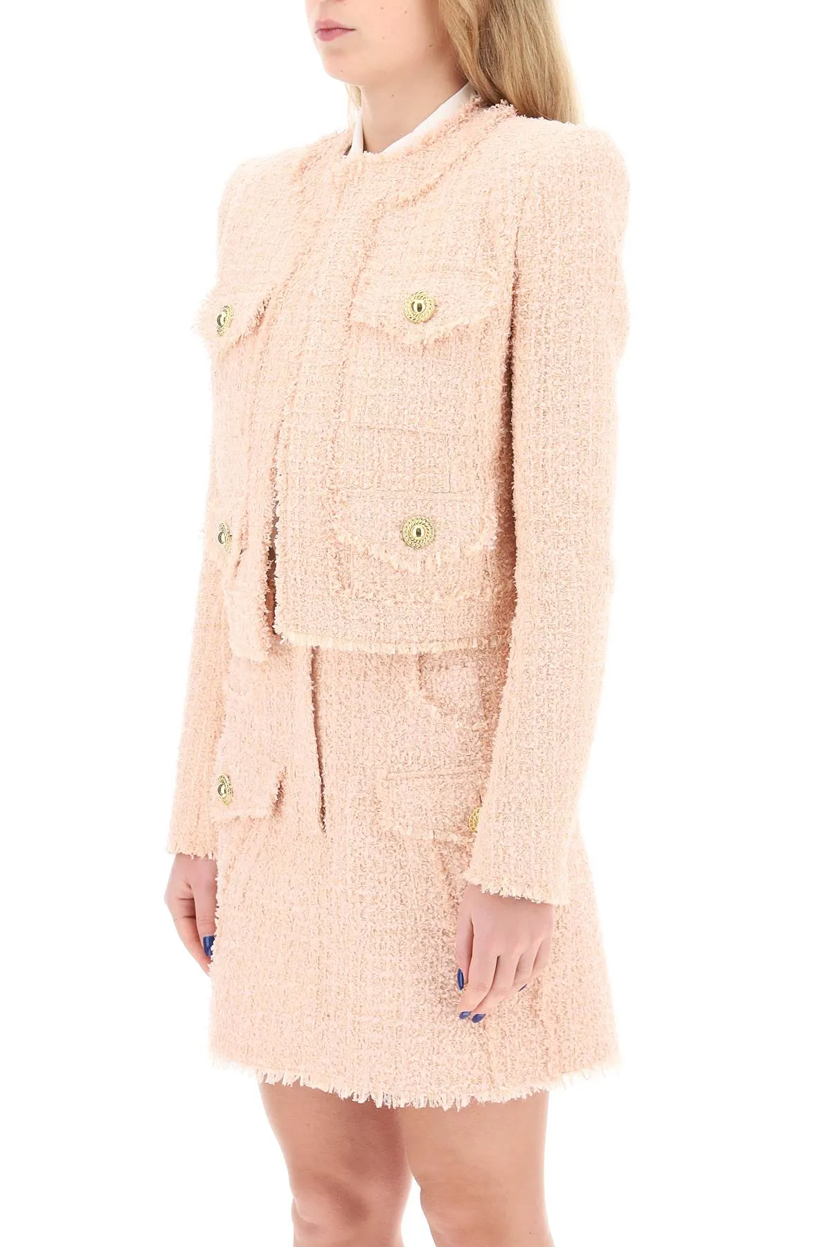 bolero jacket in tweed