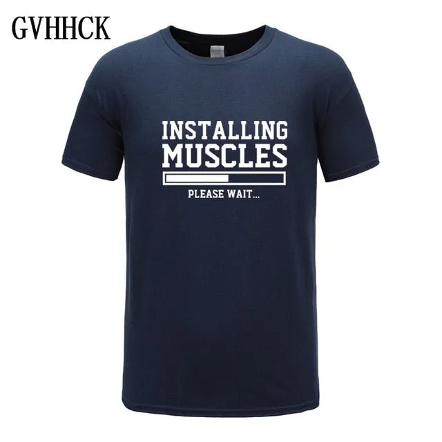Brand gyms clothing fitness t shirt men fashion extend hip hop summer short sleeve t-shirt cotton bodybuilding muscle tshirt man