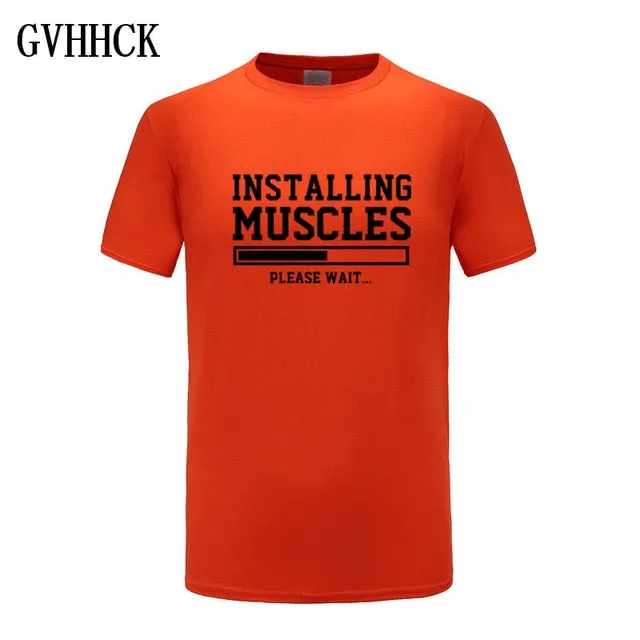 Brand gyms clothing fitness t shirt men fashion extend hip hop summer short sleeve t-shirt cotton bodybuilding muscle tshirt man