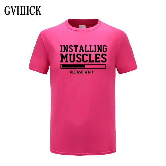 Brand gyms clothing fitness t shirt men fashion extend hip hop summer short sleeve t-shirt cotton bodybuilding muscle tshirt man