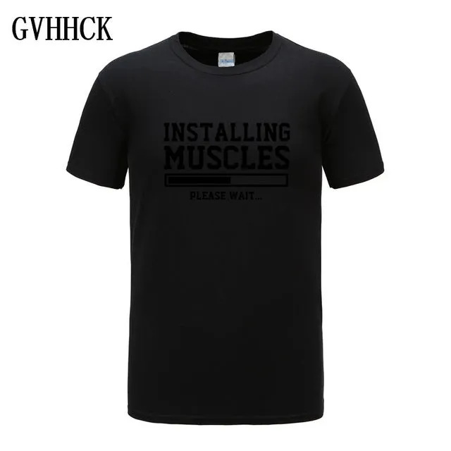 Brand gyms clothing fitness t shirt men fashion extend hip hop summer short sleeve t-shirt cotton bodybuilding muscle tshirt man