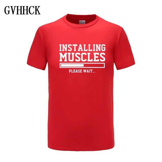 Brand gyms clothing fitness t shirt men fashion extend hip hop summer short sleeve t-shirt cotton bodybuilding muscle tshirt man