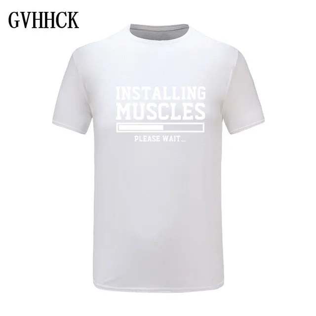 Brand gyms clothing fitness t shirt men fashion extend hip hop summer short sleeve t-shirt cotton bodybuilding muscle tshirt man