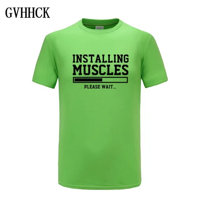 Brand gyms clothing fitness t shirt men fashion extend hip hop summer short sleeve t-shirt cotton bodybuilding muscle tshirt man