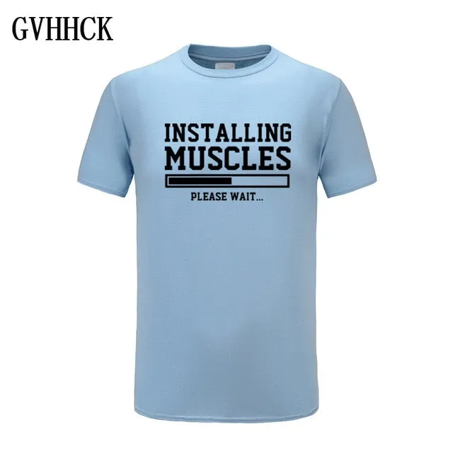 Brand gyms clothing fitness t shirt men fashion extend hip hop summer short sleeve t-shirt cotton bodybuilding muscle tshirt man