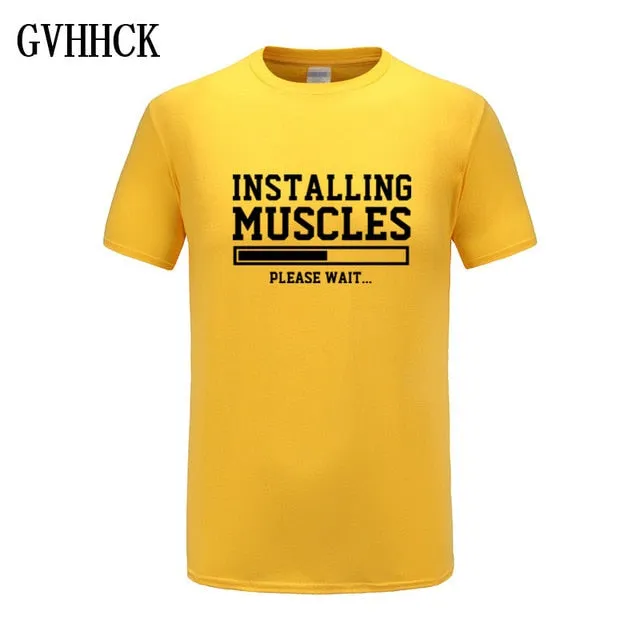 Brand gyms clothing fitness t shirt men fashion extend hip hop summer short sleeve t-shirt cotton bodybuilding muscle tshirt man
