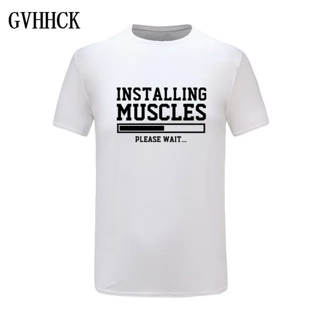 Brand gyms clothing fitness t shirt men fashion extend hip hop summer short sleeve t-shirt cotton bodybuilding muscle tshirt man