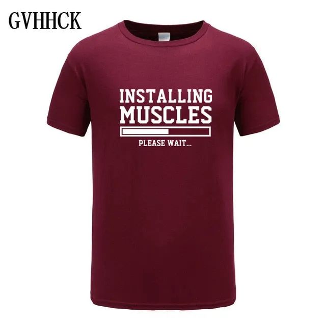 Brand gyms clothing fitness t shirt men fashion extend hip hop summer short sleeve t-shirt cotton bodybuilding muscle tshirt man