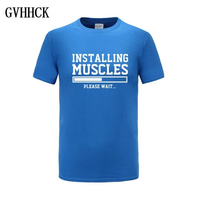 Brand gyms clothing fitness t shirt men fashion extend hip hop summer short sleeve t-shirt cotton bodybuilding muscle tshirt man