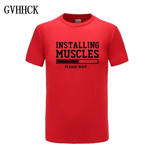 Brand gyms clothing fitness t shirt men fashion extend hip hop summer short sleeve t-shirt cotton bodybuilding muscle tshirt man