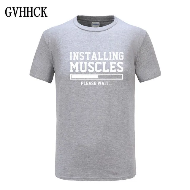 Brand gyms clothing fitness t shirt men fashion extend hip hop summer short sleeve t-shirt cotton bodybuilding muscle tshirt man
