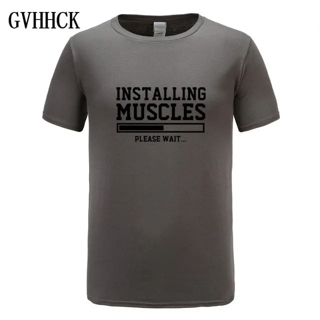 Brand gyms clothing fitness t shirt men fashion extend hip hop summer short sleeve t-shirt cotton bodybuilding muscle tshirt man
