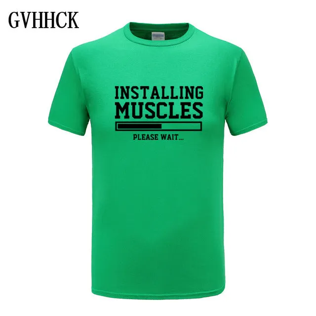 Brand gyms clothing fitness t shirt men fashion extend hip hop summer short sleeve t-shirt cotton bodybuilding muscle tshirt man