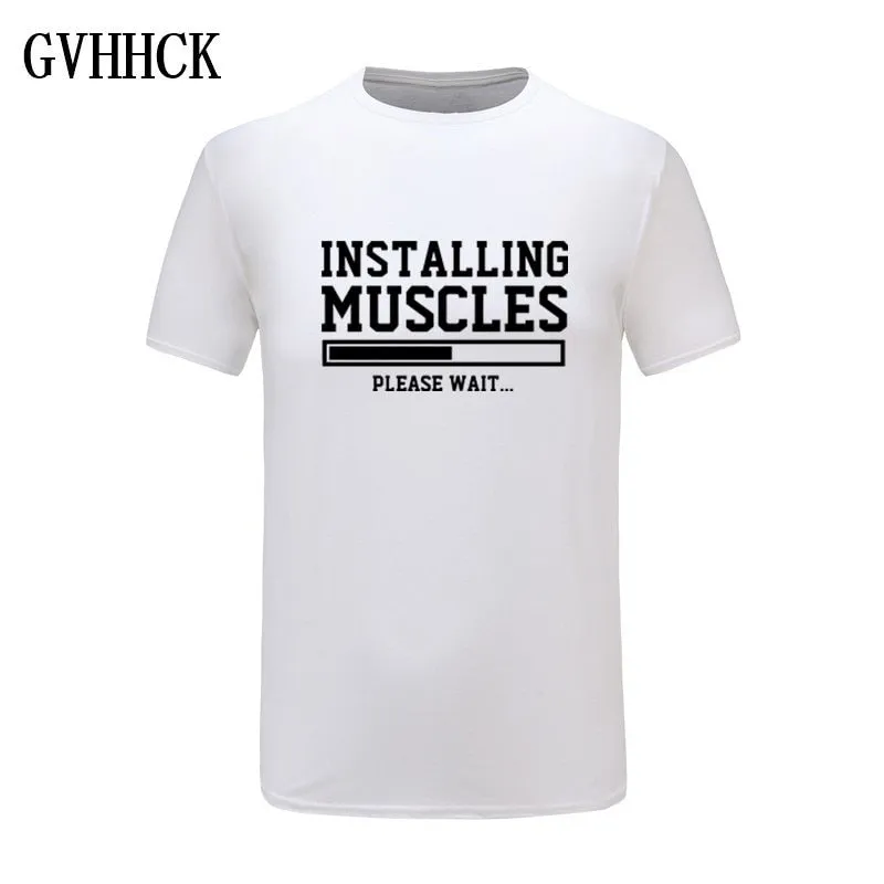 Brand gyms clothing fitness t shirt men fashion extend hip hop summer short sleeve t-shirt cotton bodybuilding muscle tshirt man