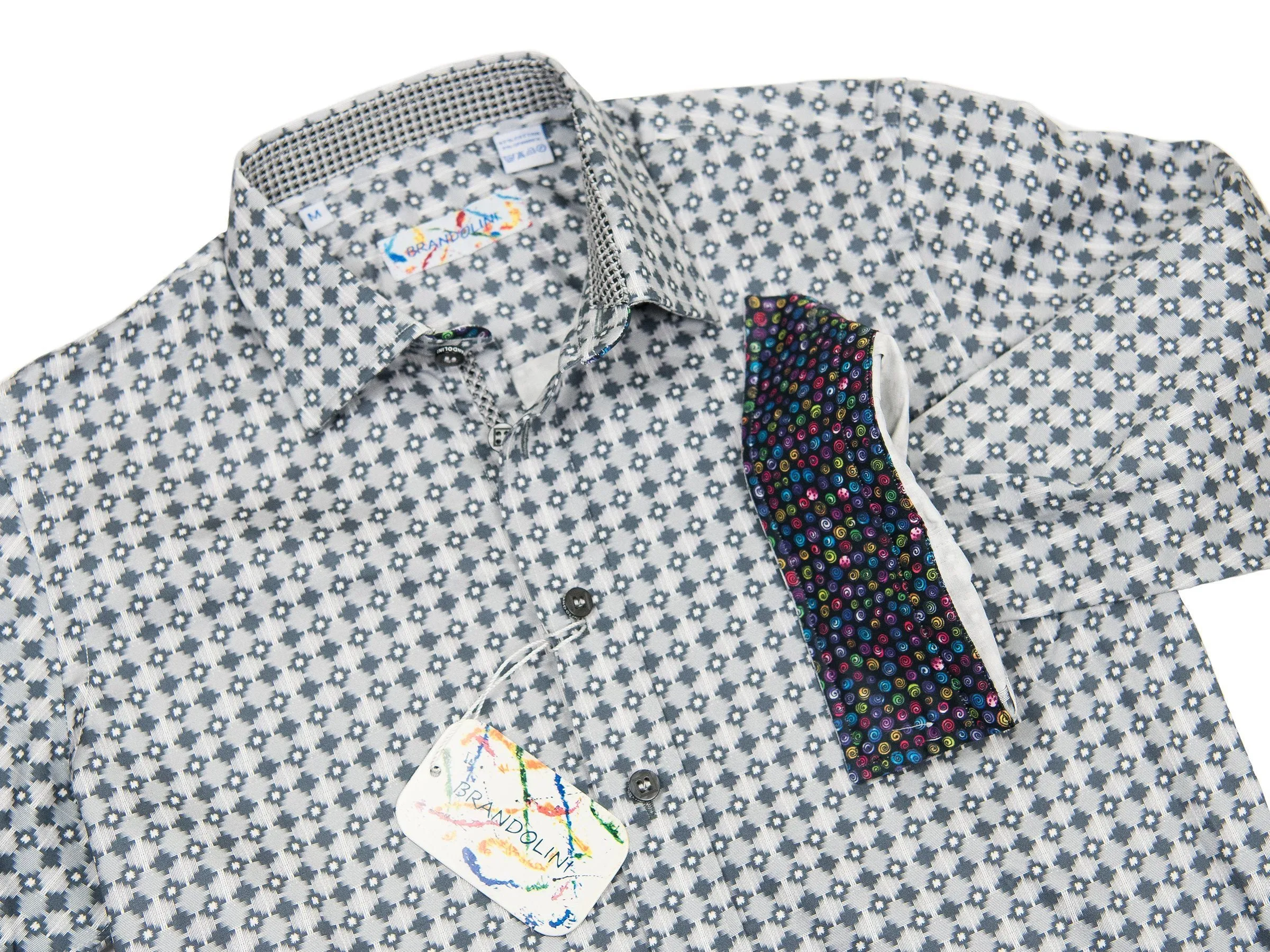 Brandolini Boy's Sport Shirt 26968 Grey Long Sleeve