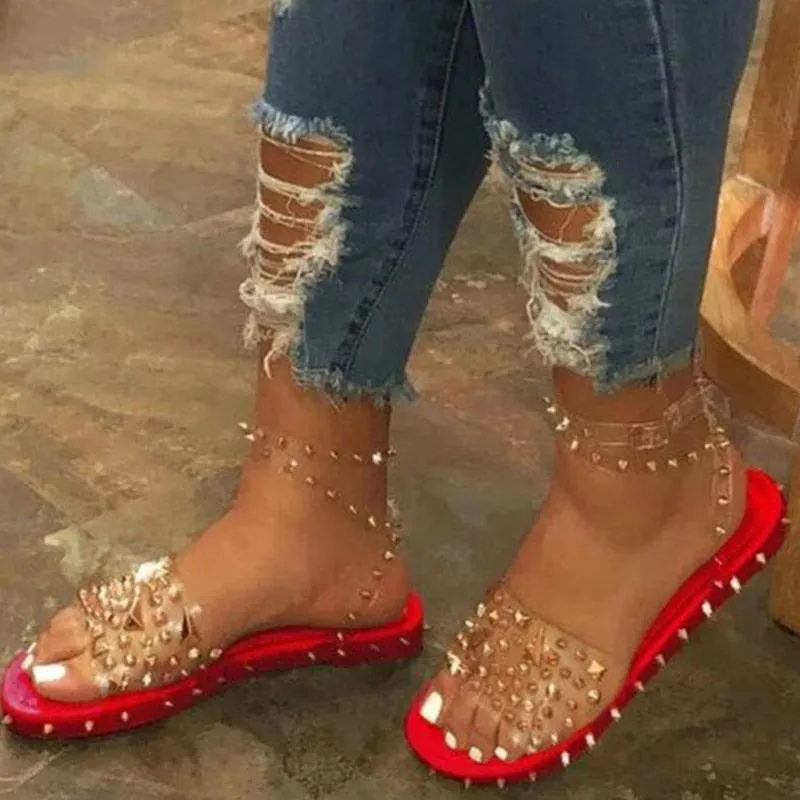 Casual Rivets Round Outdoor Sandals